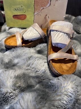 Naot Metallic Champagne color Leather